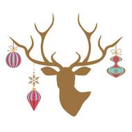 Retro Christmas decoration vector illustration