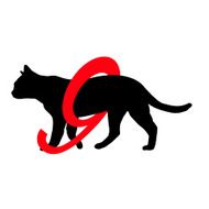 Silhouette depicting proverb Cats have 9 lives N3
