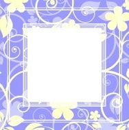 blue floral frame N3