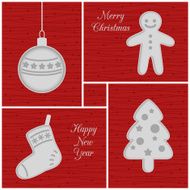 Christmas mini cards red N2