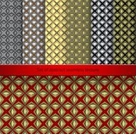 set Vintage retro seamless patterns