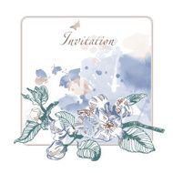 Wedding invitation Watercolor vector background