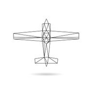 Airplane abstract isolated on a white backgrounds vector illustration N3
