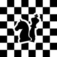 Chess background with chess icons vector N2