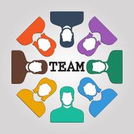 Abstract people team background design
