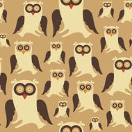 Seamless pattern with colorful owls N4