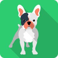 Vector dog icon flat design