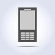 Phone retro icon gray colors