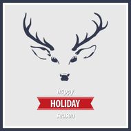 Holiday Greeting Card with Reindeer