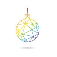 Christmas ball abstract isolated on a white backgrounds vector illustration