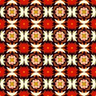 Abstract seamless pattern with silhouettes flowers N3