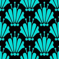Seamless pattern with silhouettes lily flowers N2