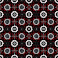 Seamless pattern with silhouettes flowers N12