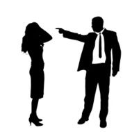 Vector silhouette of a couple N187