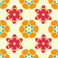 Abstract seamless pattern with silhouettes flowers N4