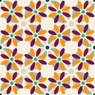 Seamless pattern with silhouettes flowers N15
