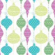 Christmas balls seamless pattern