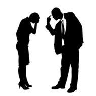 Vector silhouette of a couple N190