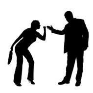 Vector silhouette of a couple N191