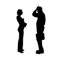 Vector silhouette of a couple N192