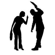 Vector silhouette of a couple N193