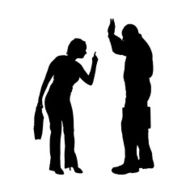Vector silhouette of a couple N194
