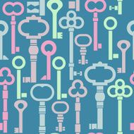 Colorful keys simple seamless pattern