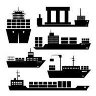 Transportation and shipping icons
