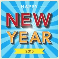 Happy new year typographic design