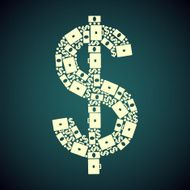 Dollar green pattern