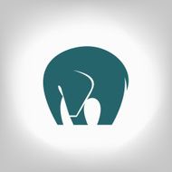 emblem of an elephant on a light background