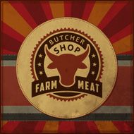 Labels of butcher shop