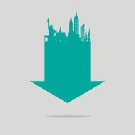 New York Skyline arrow