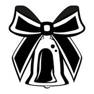 Christmas bell with bow