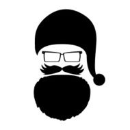 Santa Claus cap beard and mustache