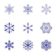 Snowflake flat icons