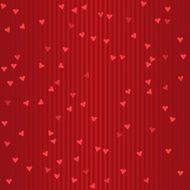 Seamless holiday red striped pattern with hearts