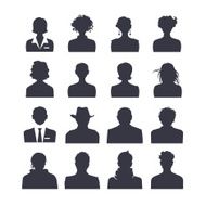Web icon set of people avatars