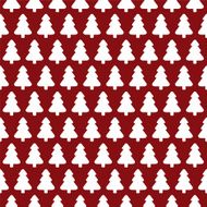 Seamless Pattern Of Christmas Tree