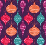 Christmas balls seamless pattern N2