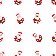 PatternVectorSantaWhite02