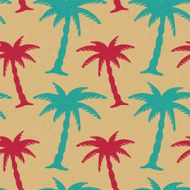 Seamless pattern with silhouettes coconut palm trees N11