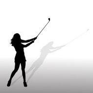 Vector silhouette of the woman N40