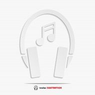 Abstract headphones web icon