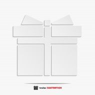 Abstract gift box web icon