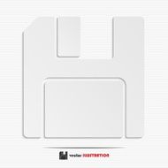 Abstract floppy disk web icon