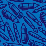 seamless pattern with drawing and writing instruments N2
