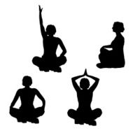 Vector silhouette of woman N143