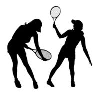 Vector silhouette of the woman N41