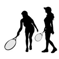 Vector silhouette of the woman N43